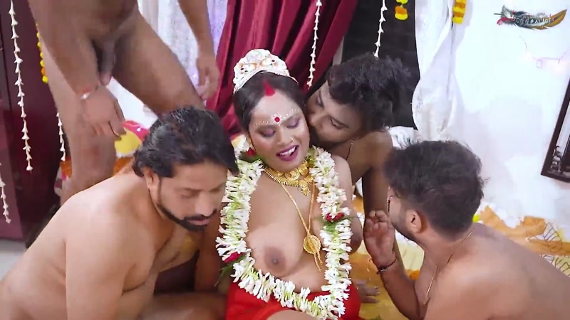 Newly Marraied Gangbang 2025 GoddesMahi Hindi Hot Short Film